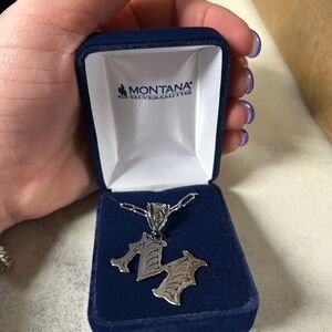 Montana Silversmiths Silver Abstract Pendant Necklace Letter M